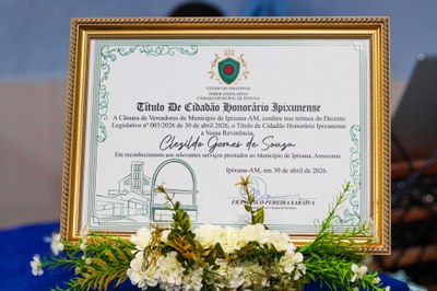 Câmara Municipal de Ipixuna concede Título de Cidadão Honorário Ipixunense ao Padre Clezildo Gomes de Souza
